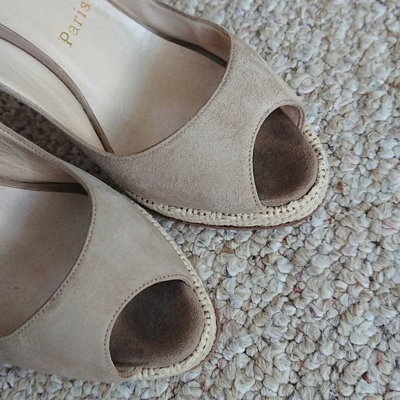 Christian Louboutin Tan Slingback Sandals